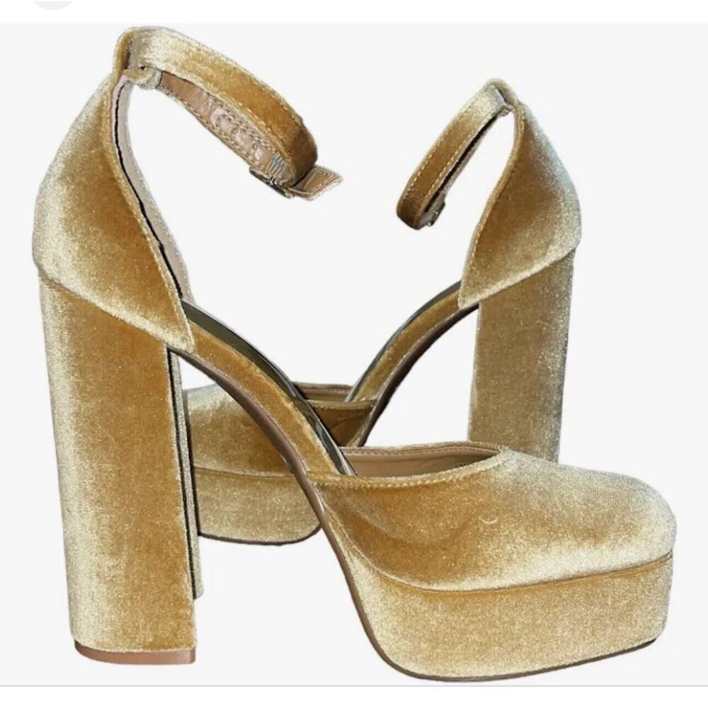 Elegant Velvet Platform Heels